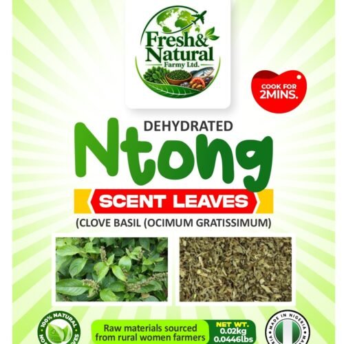 Dehydrated Ntong (Scent Leaves / Clove Basil) – 20g
